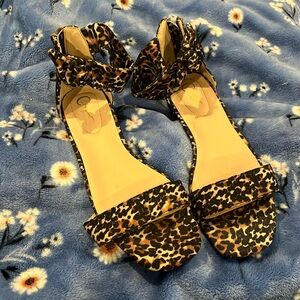 Cato Cheetah flat sandals size 8